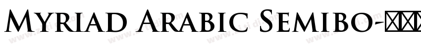 Myriad Arabic Semibo字体转换
